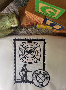 GRF Fireman Postage Stamp 5x7 2 Files