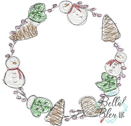 BBE Christmas Cookie Wreath Scribble Sketch