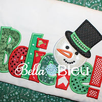 BBE - Believe Snowman Christmas Applique Design