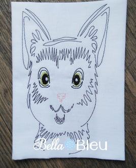 BBE - Bean Stitch Cat Face colorwork design