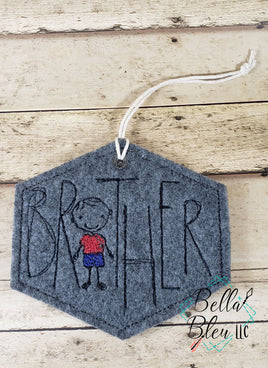BBE ITH Brother Scribble Christmas Ornament