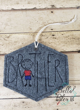BBE ITH Scribble Brother Christmas Ornament