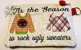 BBE ITH Ugly Sweater Christmas  zipper bag