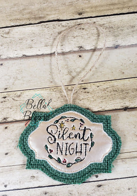 BBE ITH Silent Night Scribble Christmas Ornament