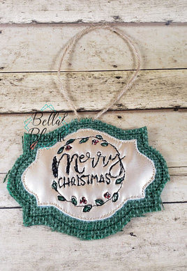 BBE ITH Merry Christmas Scribble Christmas Ornament