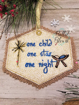 BBE ITH One Child One Star One Night Scribble Christmas Ornament