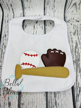 BBE Baseball Softball Glove, Bat Ball Applique