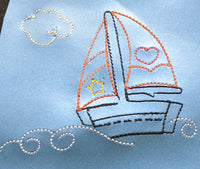 BBE Sailboat Bean stitch colorwork