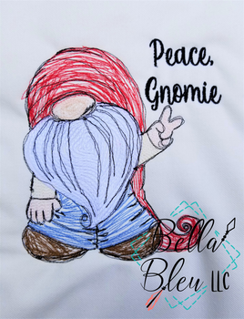 BBE Peace Gnome Scribble Sketchy design