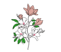OE Floral Arrangement 2C  Redwork Embroidery Design