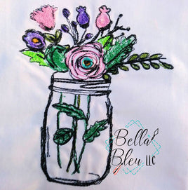 BBE Flowers in Jar Scribble Sketchy