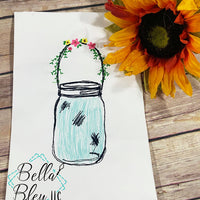BBE Southern Mason Jar with Flowers Sketchy