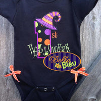 BBE - #1 Topped with A Halloween Witches Hat Applique - 3 Sizes!