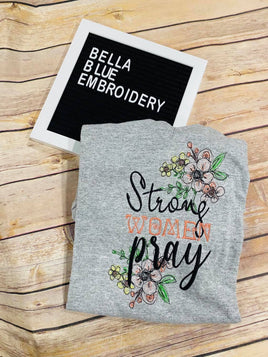 BBE Strong Women Pray Floral Scribble