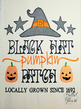 BBE - Halloween Black Hat & Pumpkin Patch Sketchy