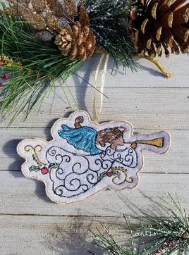 BBE ITH Christmas Scribble Angel ornament