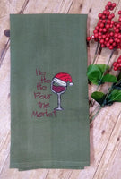 BBE Christmas Ho Ho Ho Pour the Merlot Scribble Design