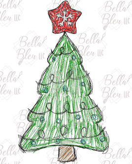 BBE Christmas Tree Scribble Sketchy