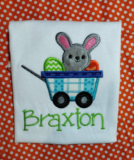 BBE Easter Bunny in Wagon Applique
