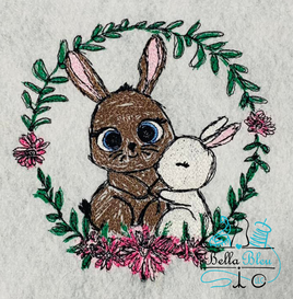 BBE Easter Mother and child Bunny Scribble 3