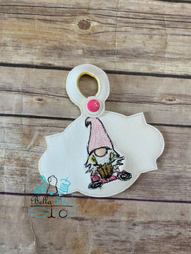 BBE Gnome Scribble ITH Bag Tag Fob