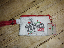 BBE ITH Cowgirl zipper bag and matching rose key Charm design