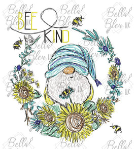 BBE Bee Kind Gnome Sunflower Scribble