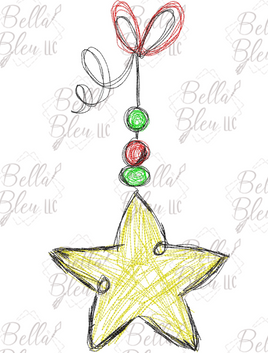 BBE Christmas Star Ornament 2 Scribble