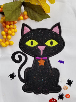 BBE - Black Cat Applique Halloween design
