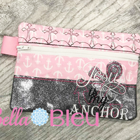 BBE - ITH Jesus is my Anchor Zipper bag wallet
