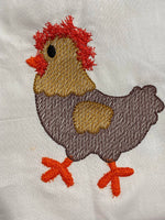 BBE Farm Chicken Sketchy Faux Chenille