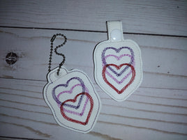 BBE Open Hearts ITH Key fob and Charm