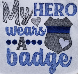 BBE My hero wears a badge sketchy Design