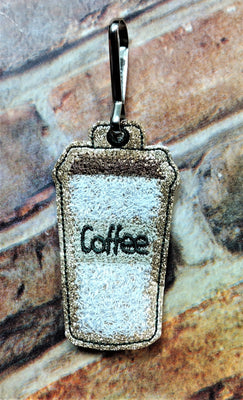 BBE ITH Coffee Latte Key Fob Charm