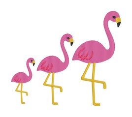DBB Flamingo Embroidery Design 2 3 4 inches
