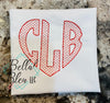 BBE- Heart Shaped Monogram Chevron Font