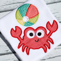HL Applique Crab with bonus Beachball HL1002 embroidery file