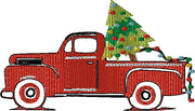 GRD  Vintage Sketch Truck Hauling Christmas