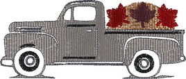 GRD  Vintage Sketch Truck Hauling Fall Leaves