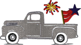 GRD Vintage Sketch Truck Hauling 4th Of July