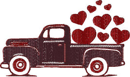 GRD Vintage Sketch Truck Hauling Valentines Day