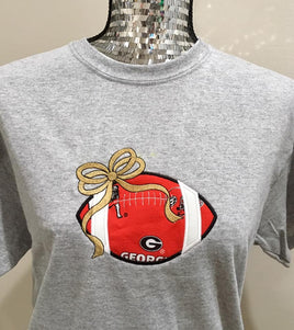 BBE Football Applique with Bow