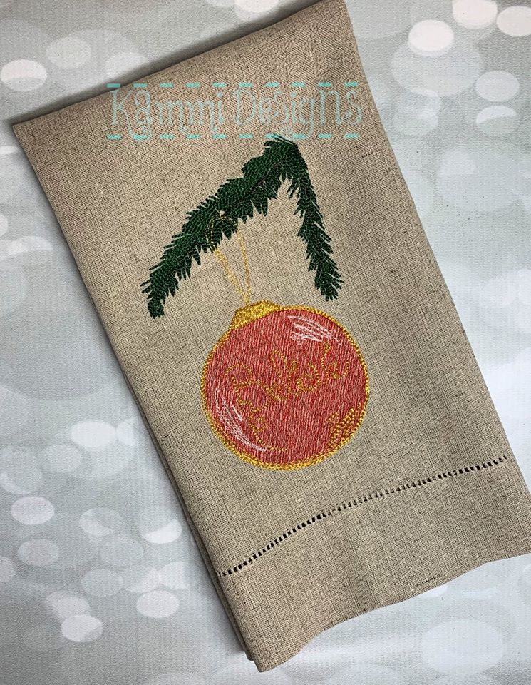 BBE -  Christmas Sketchy Ornament with Believe Machine Embroidery Design
