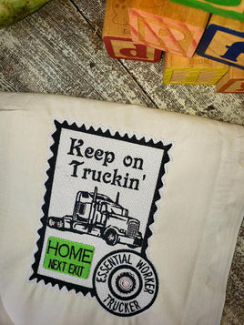 GRF Trucker Postage Stamp 5x7 2 Files