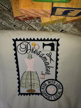 GRF Dressmaker Postage Stamp 5x7 2 Files