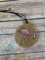 BBE Flamingo ITH Ornament Set