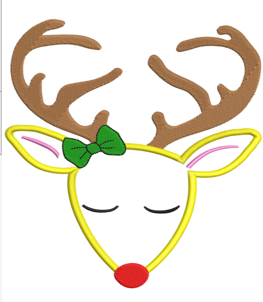 AGD 10050 Holiday Deer Female outline | Embroidery Designer Mall