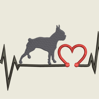 AGD 9528 Boston Terrier Heartbeat