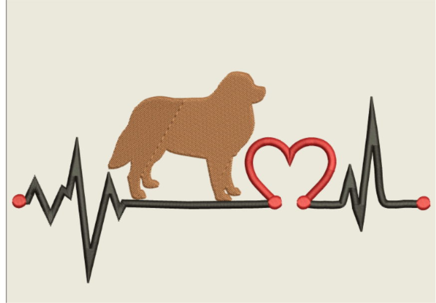 AGD 9566 Bernese Mountain Dog Heartbeat
