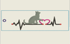 AGD 9646 Cat Bookmark Heartbeat